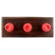 Solid Red Umbrella Ceramic Wooden Hooks